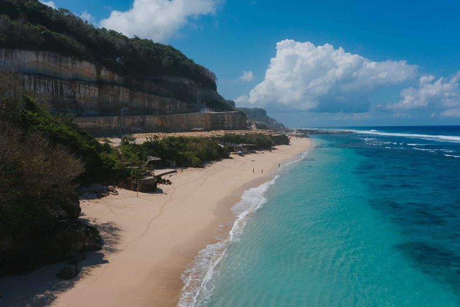Melasti Beach Bali white sand beach